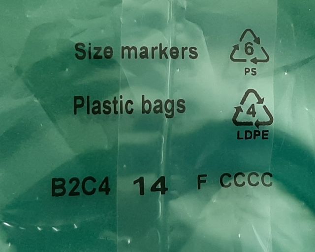 New symbols on the packaging of our size markers art. standard
