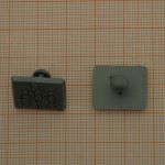 RECYCLED PLASTIC CUFFLINK SQUARE - Silver