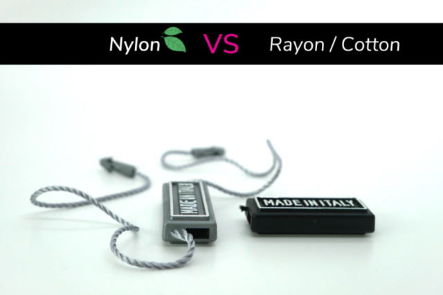 NYLON, RAYON, COTTON: CONFUSION ON THE CORD OF THE HANG TAG STRING?♻️