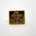 RECYCLED PLASTIC CUFFLINK SQUARE - Gold